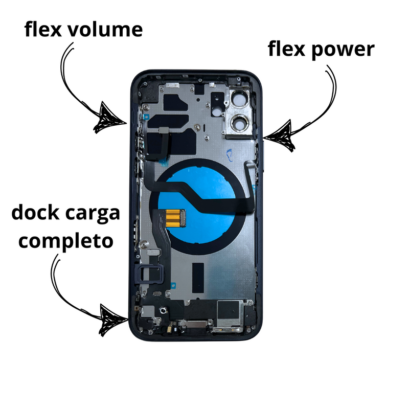 Carcaça Chassi Para iPhone 12 Completa Flex Gaveta